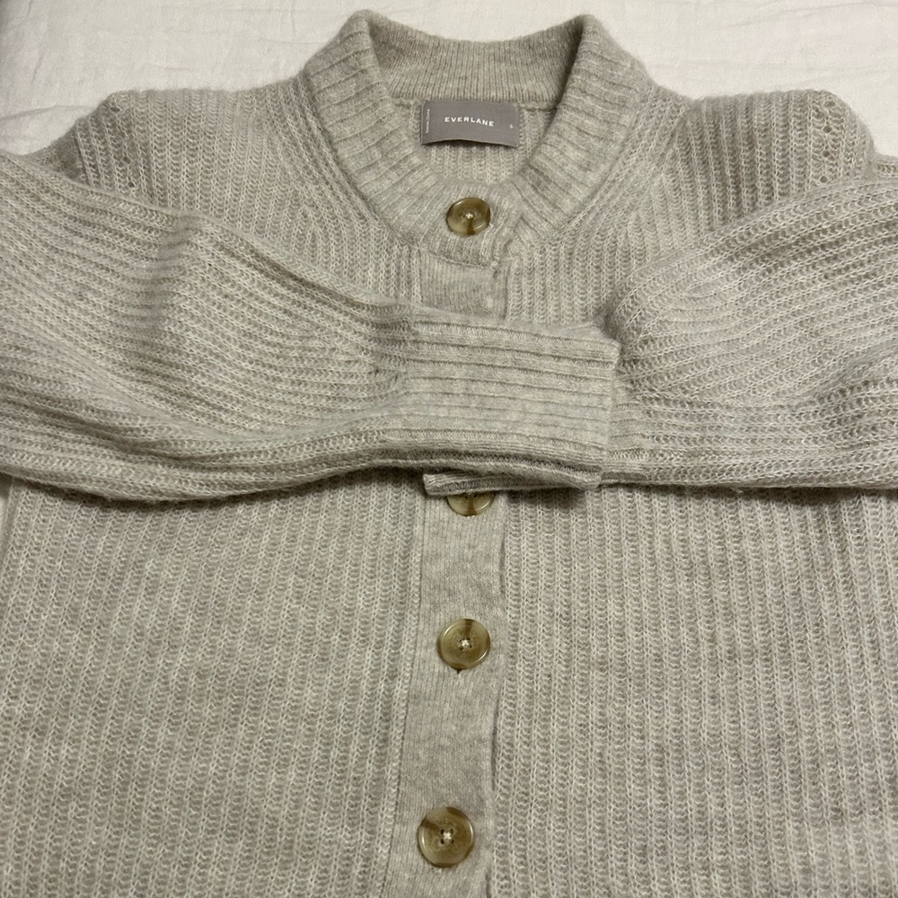 Everlane alpaca Cream cardigan